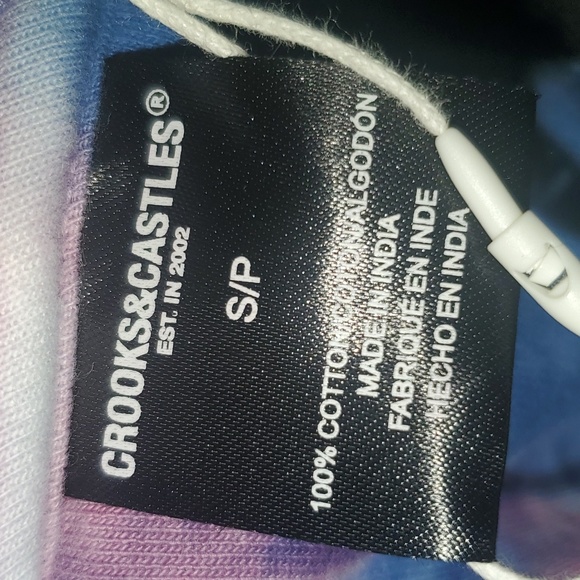 NWT Crooks & Castles Tie Dye Hoodie - Picture 6 of 6